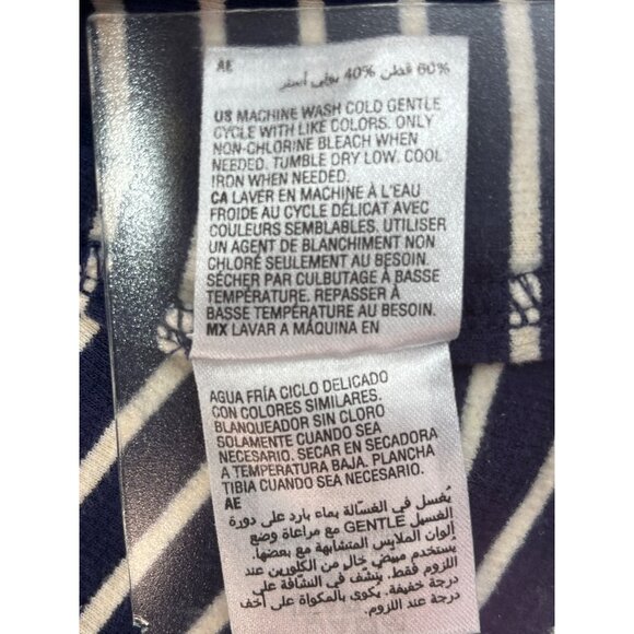 Club Room Navy/White Striped Half-Zip Pullover Sweater XL 60% Cotton 40% Poly - Picture 7 of 9